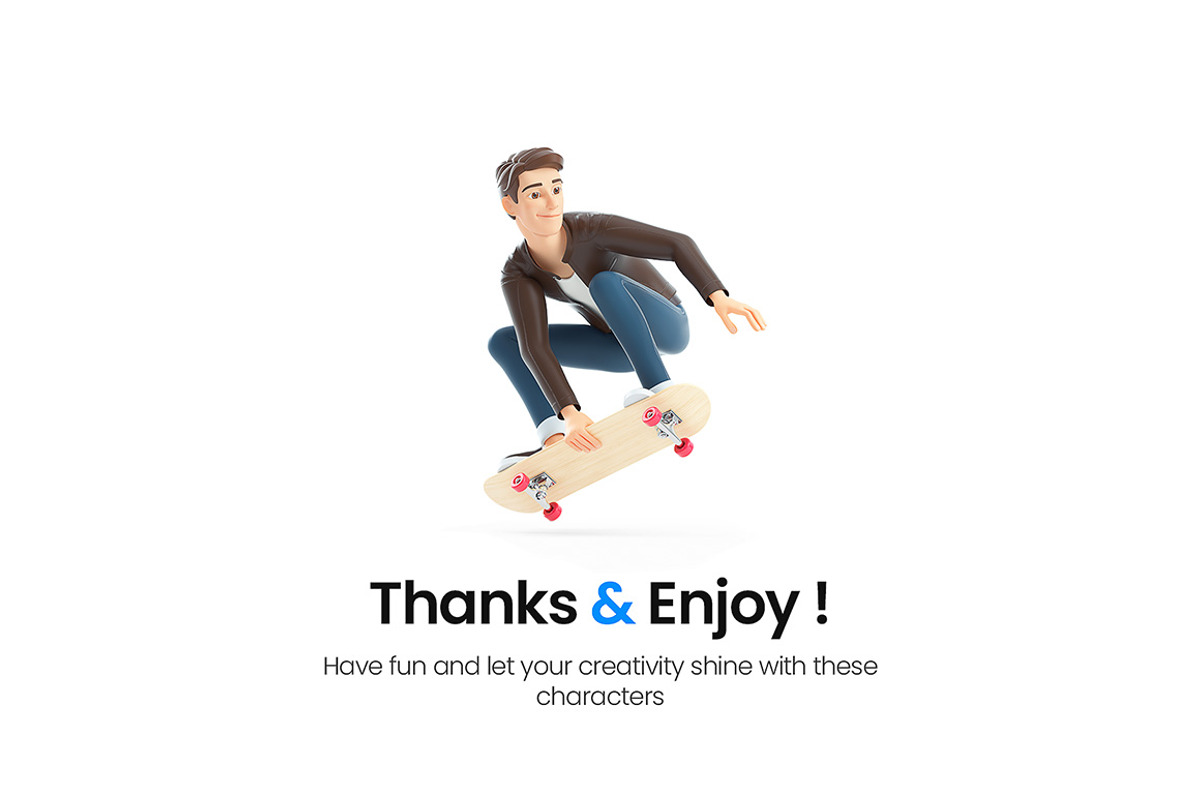Cartoon Man – Set of 60 Poses, a Person Illustration by 3DMask (Photo 6 of 6)