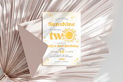 Sunshine 2nd Birthday Invitation, a Templates & Theme by VeliusCreativeStudio (Thumbnail 3 of 3)