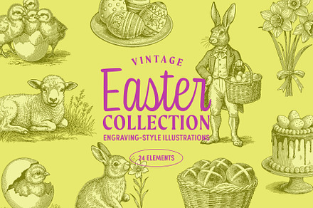 Vintage Easter Illustrations
