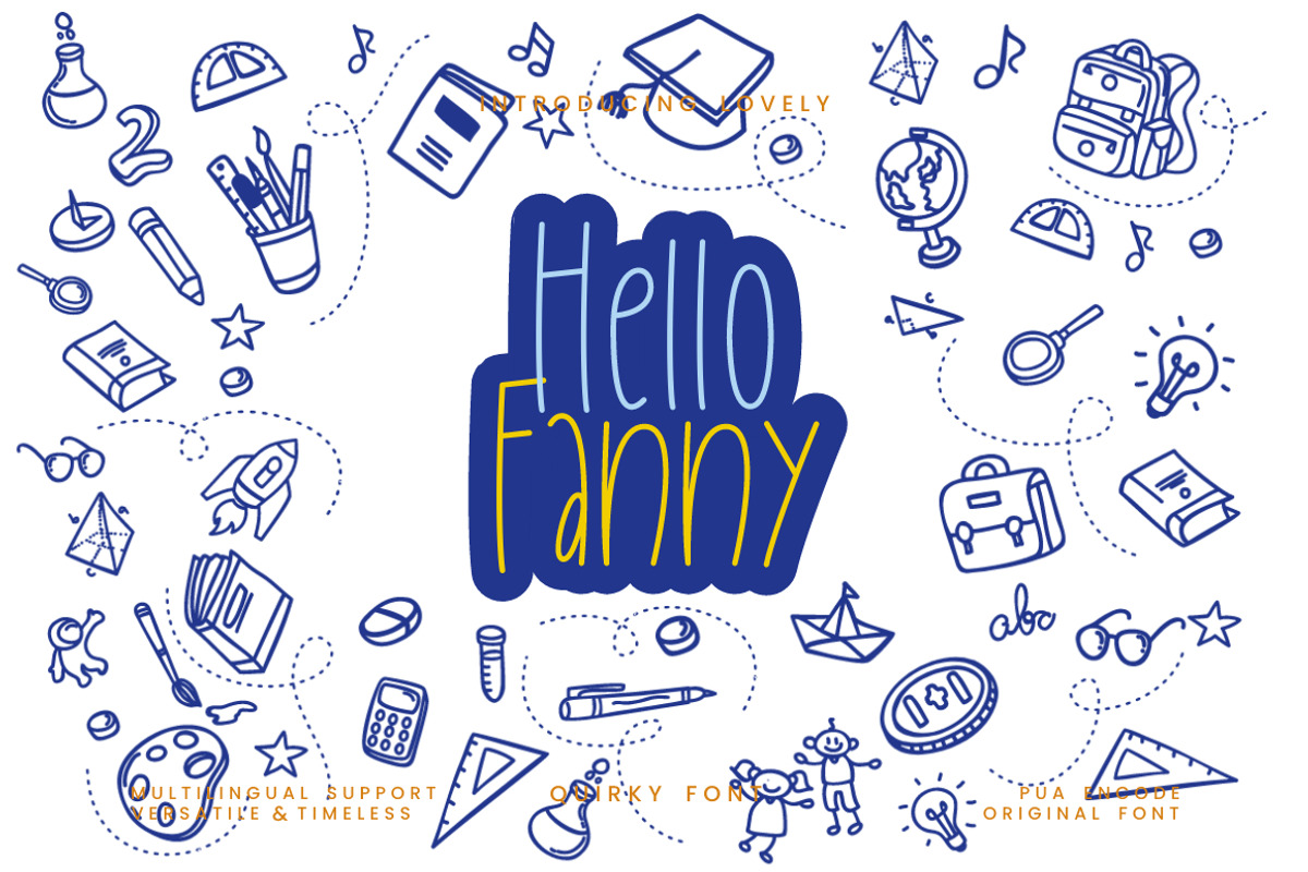 Hello Fanny Display Font, a Sans Serif Font by KennedyStudio (Photo 1 of 8)