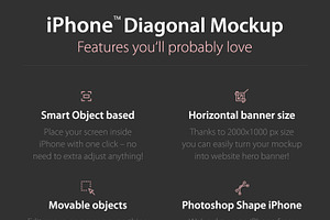 IPhone Diagonal Mockup