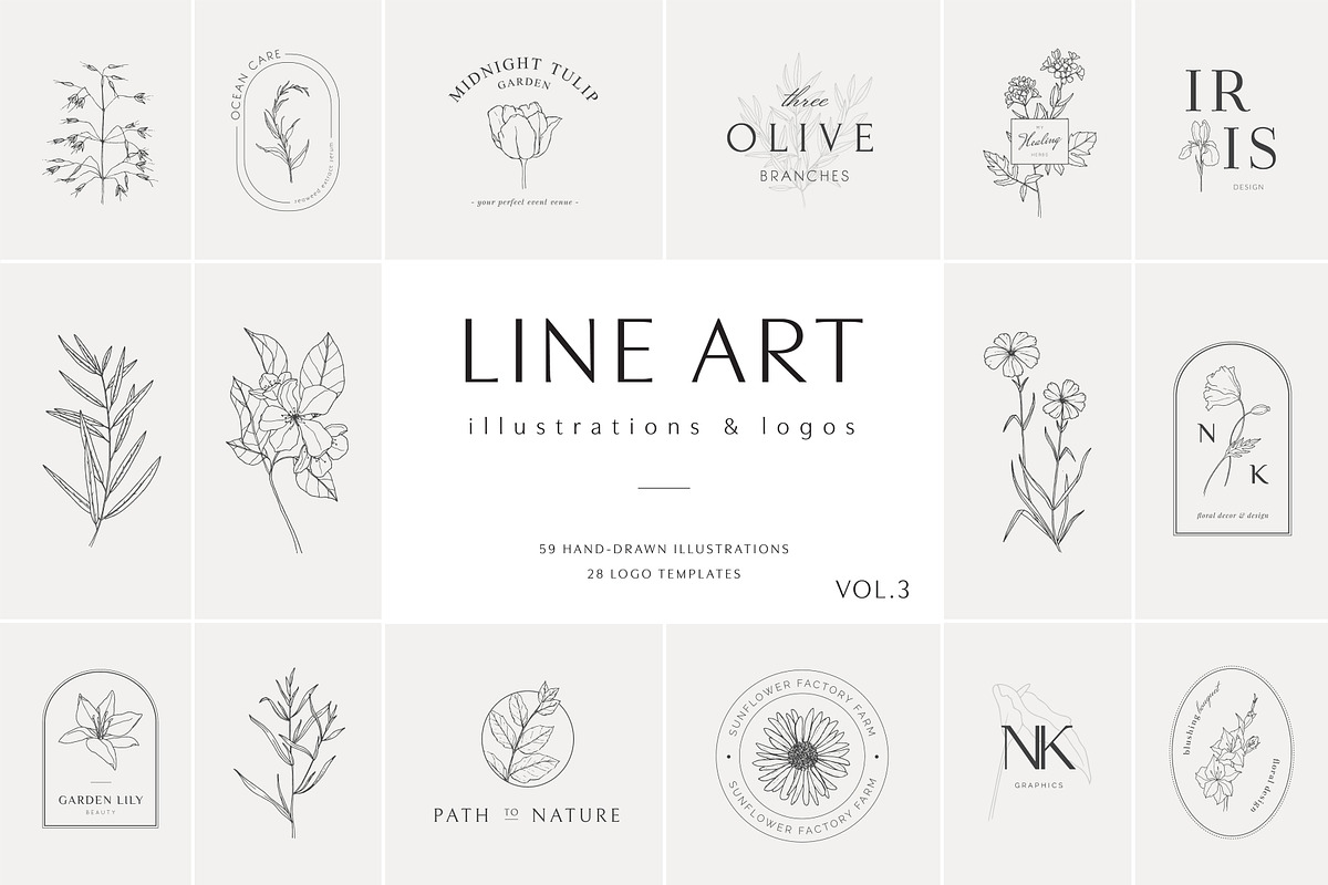 320 logos & illustrations bundle, a Branding & Logo Template by Crocus Paperi (Photo 7 of 8)