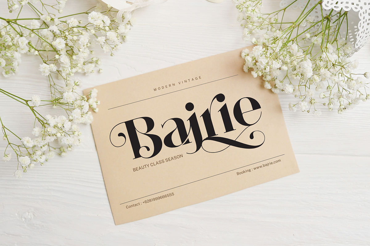 Maqria Vintage - Branding Logo Font, a Serif Font by Nirmana Visual (Photo 2 of 11)