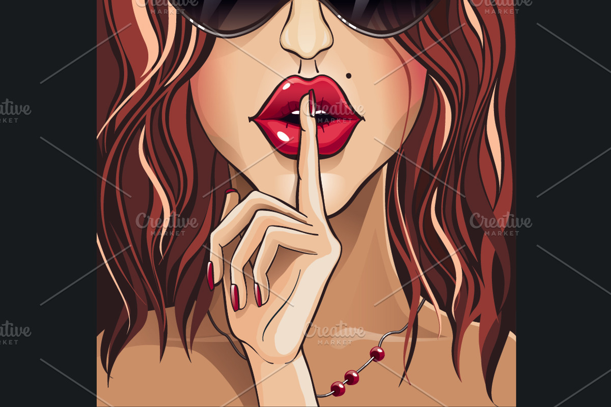 girl lips, an Illustration by YuliaBiser (Photo 2 of 3)