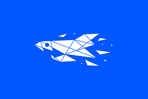 Shark Geometric Tech polygonal logo, a Branding & Logo Template by VASTARD STUDIO