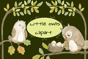 Little Owls Clipart