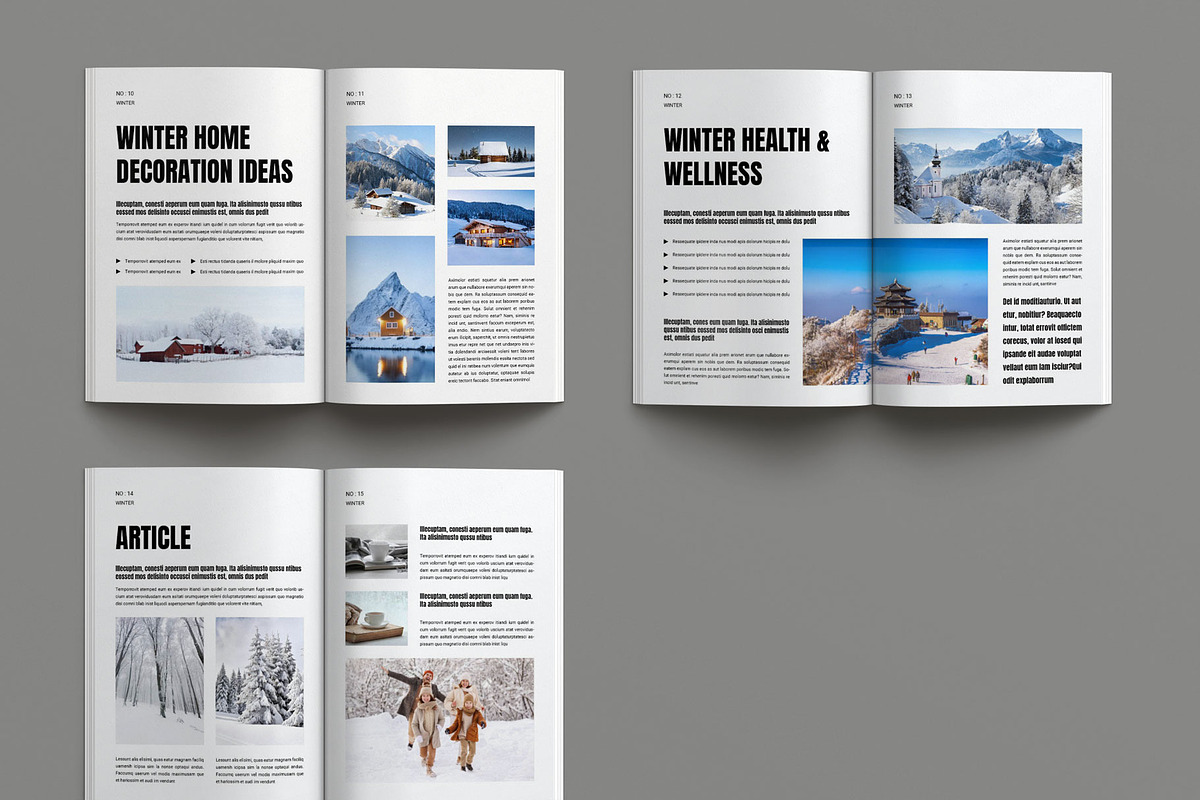 Winter Magazine Template, a Magazine Template by Seeing-art (Photo 11 of 11)