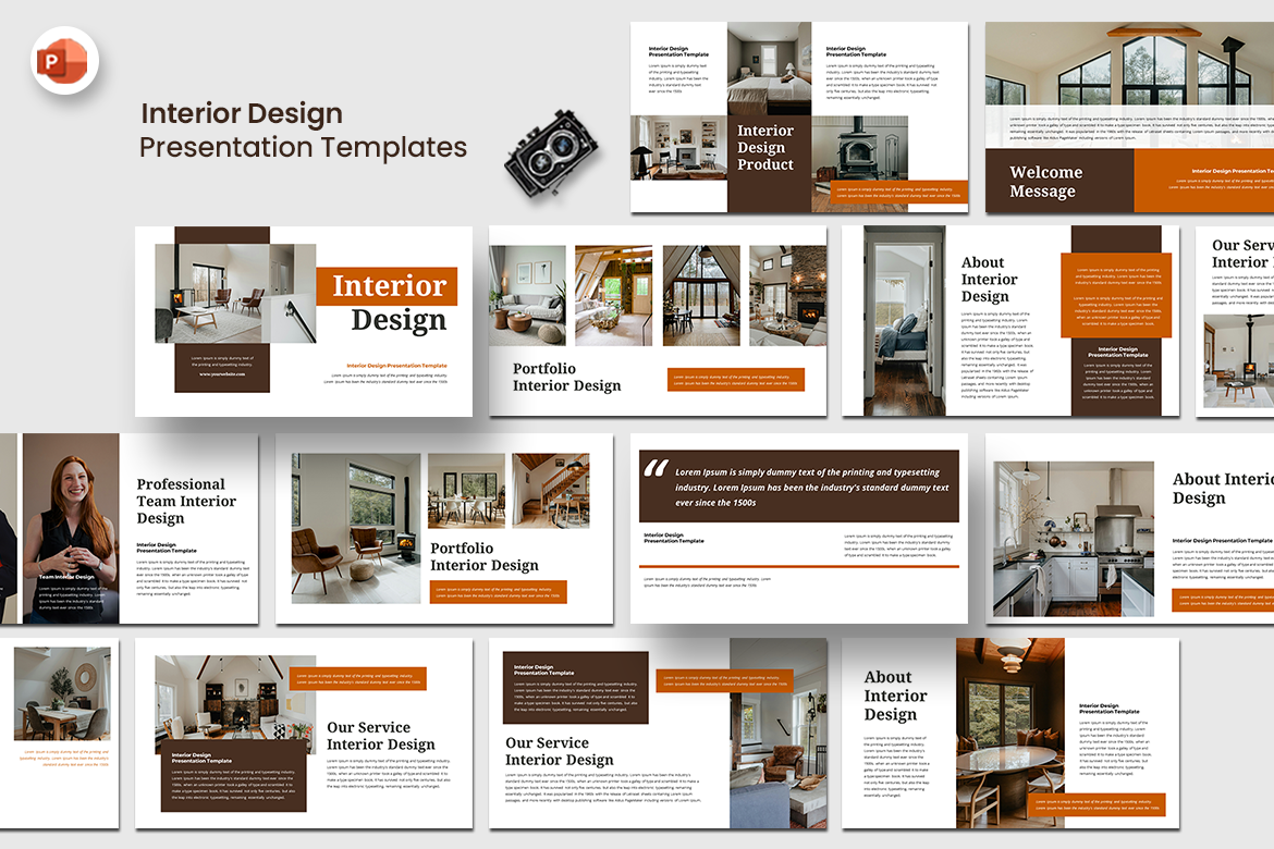 Interior Design - PowerPoint, a Presentation Template by QR Design Studio