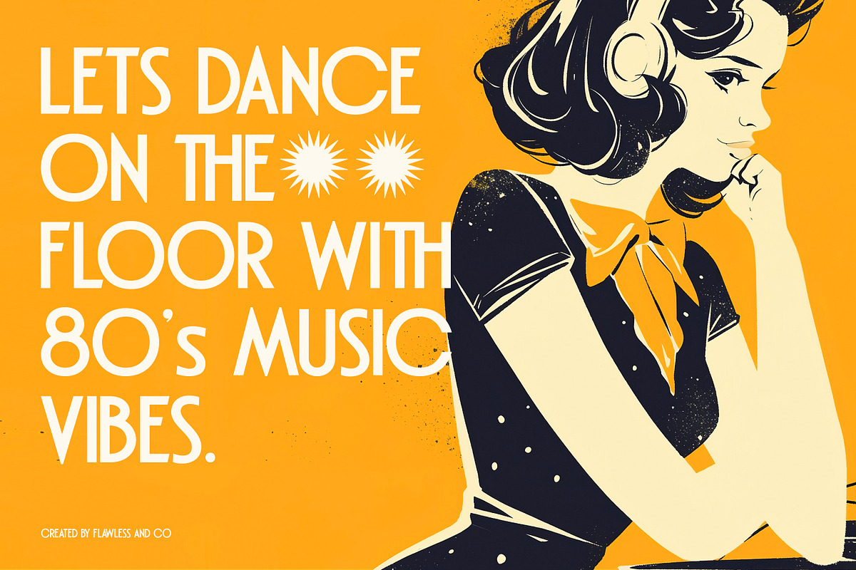 Laritza - Retro Display Font, a Font by Flawless And Co (Photo 7 of 10)
