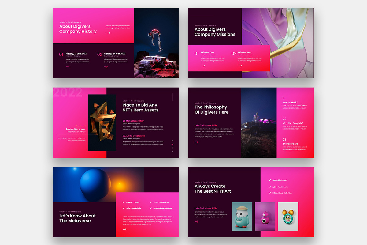 Digivers NFT Metaverse Powerpoint, a Presentation Template by kerismaker (Photo 4 of 6)