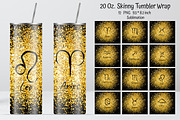 Zodiac Signs. Tumbler design., an Illustration by Kseniia_designer's shop (Thumbnail 1 of 4)