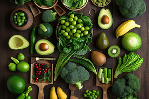Fresh vegetables and fruits knolling composition. Healthy natural organic food., a Food & Drink Photo by AlyaAnd