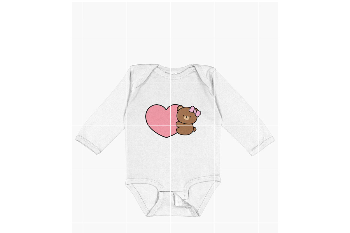 Cute Bear with Heart SVG, an Illustration by TheHitShop (Photo 2 of 10)