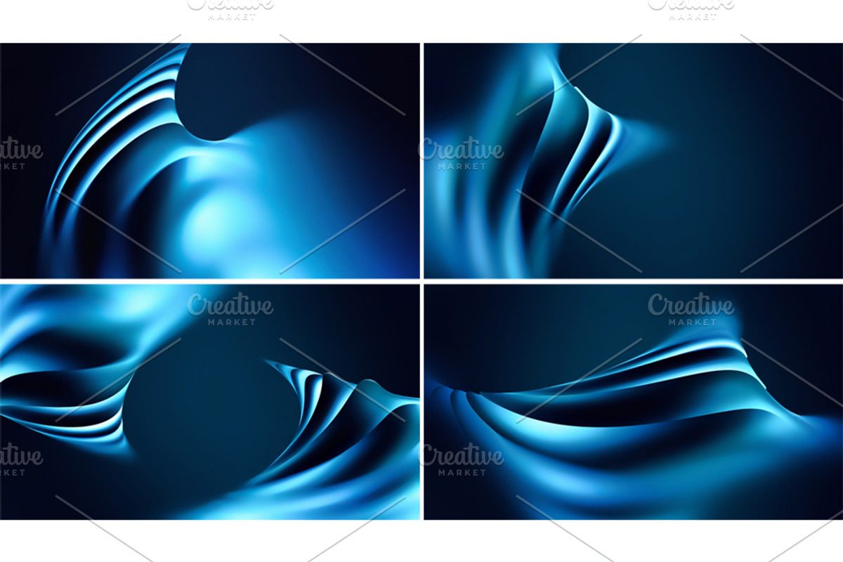 Blue Modern Backgrounds, a Background Graphic by BazziBa♥ (Photo 3 of 3)