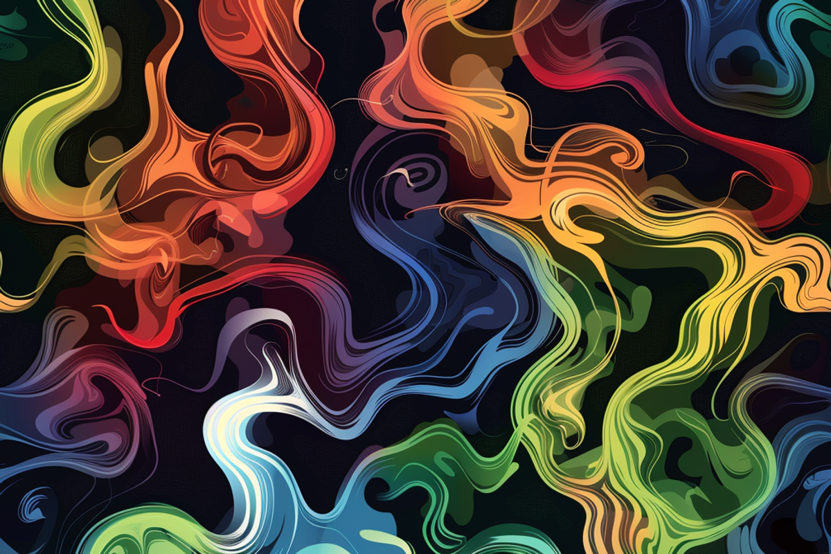 Colorful Smoke, a Pattern Graphic by Printable Treasure (Photo 3 of 4)