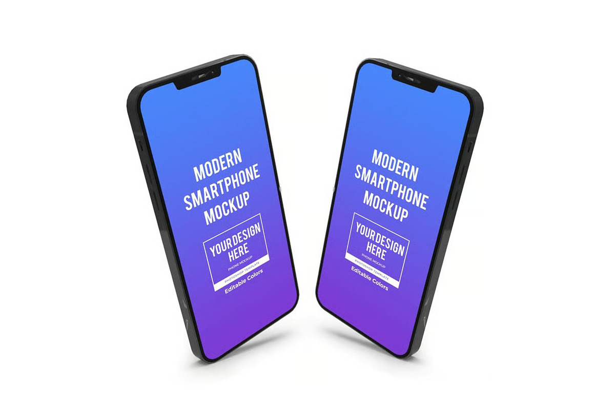iPhone Mockup Template Set, an iPhone Mockup by DesignRushMarket (Photo 7 of 11)
