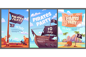 Pirates Party Kids Adventure Cartoon