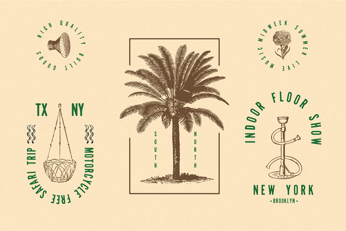 Trippy Safari Font & Illustrations preview 2