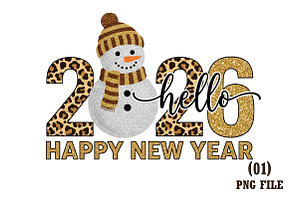 Hello 2026 New Year PNG, an Illustration by DreamArtGraphic
