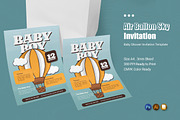 Air Ballon Sky Baby Shower Invitatio, an Invitation Template by Esensifiksi.studio (Thumbnail 1 of 2)