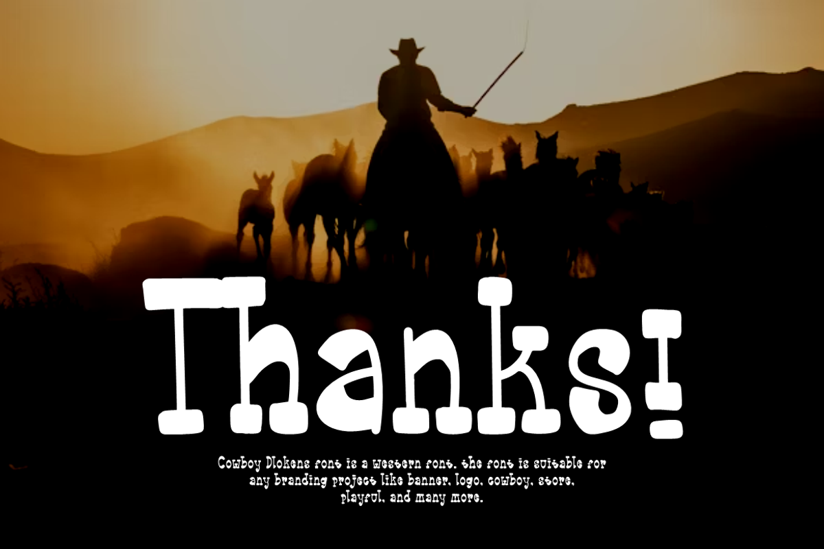 Cowboy Dlokens - Western Font, a Slab Serif Font by QR Design Studio (Photo 7 of 7)