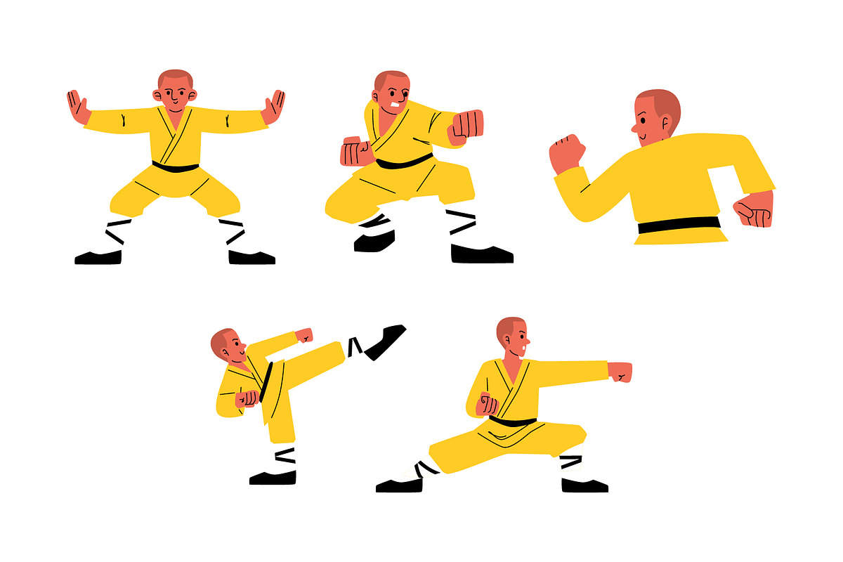 Character Shaolin Man Vol 1 Doodle, a Sport Illustration by SLAB! Design (Photo 3 of 3)