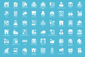 216 Real Estate Glyph Icons