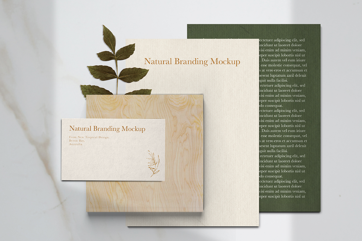 Natural Stationery & Branding Mockup, a Product Mockup by Tropical Type (Photo 2 of 5)