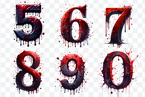 Bloody Alphabet And Numbers Bundle