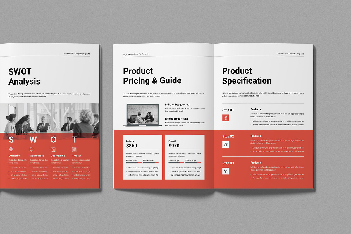 Business Plan Template, a Brochure Template by Work-Envance (Photo 6 of 10)