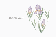 Iris Floral Clipart & Pattern Set, a Pattern Graphic by tetiartline (Thumbnail 5 of 5)