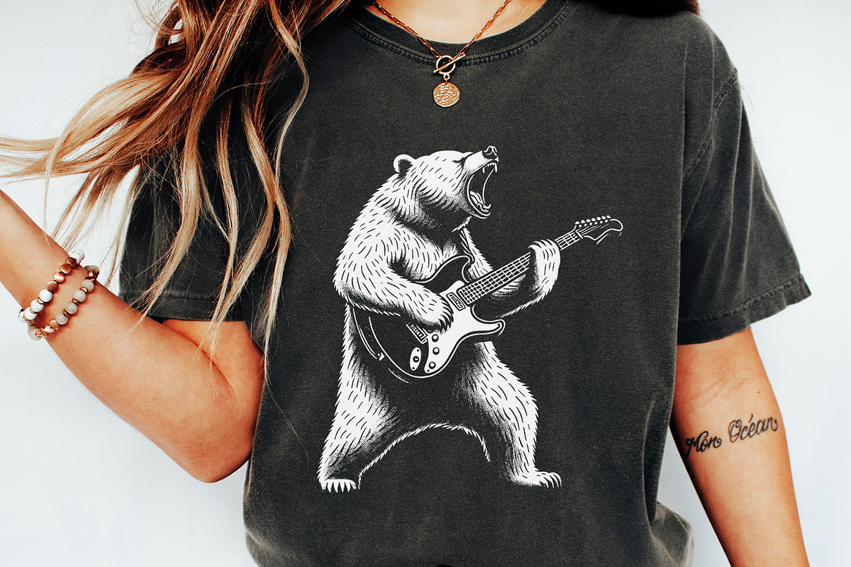 Bear with Guitar Png, Guitarist, an Illustration by SharpMarketplace (Photo 3 of 3)
