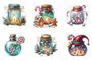 Christmas Magic Jars Clipart, an Illustration by DreamPrint404 (Thumbnail 3 of 4)