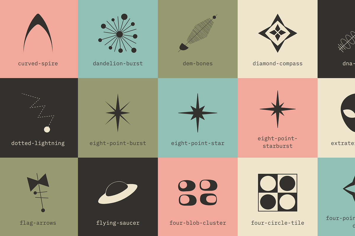 Midcentury Modern SVG Icons, an Outline Icon by Pacific Modern Art (Photo 6 of 9)