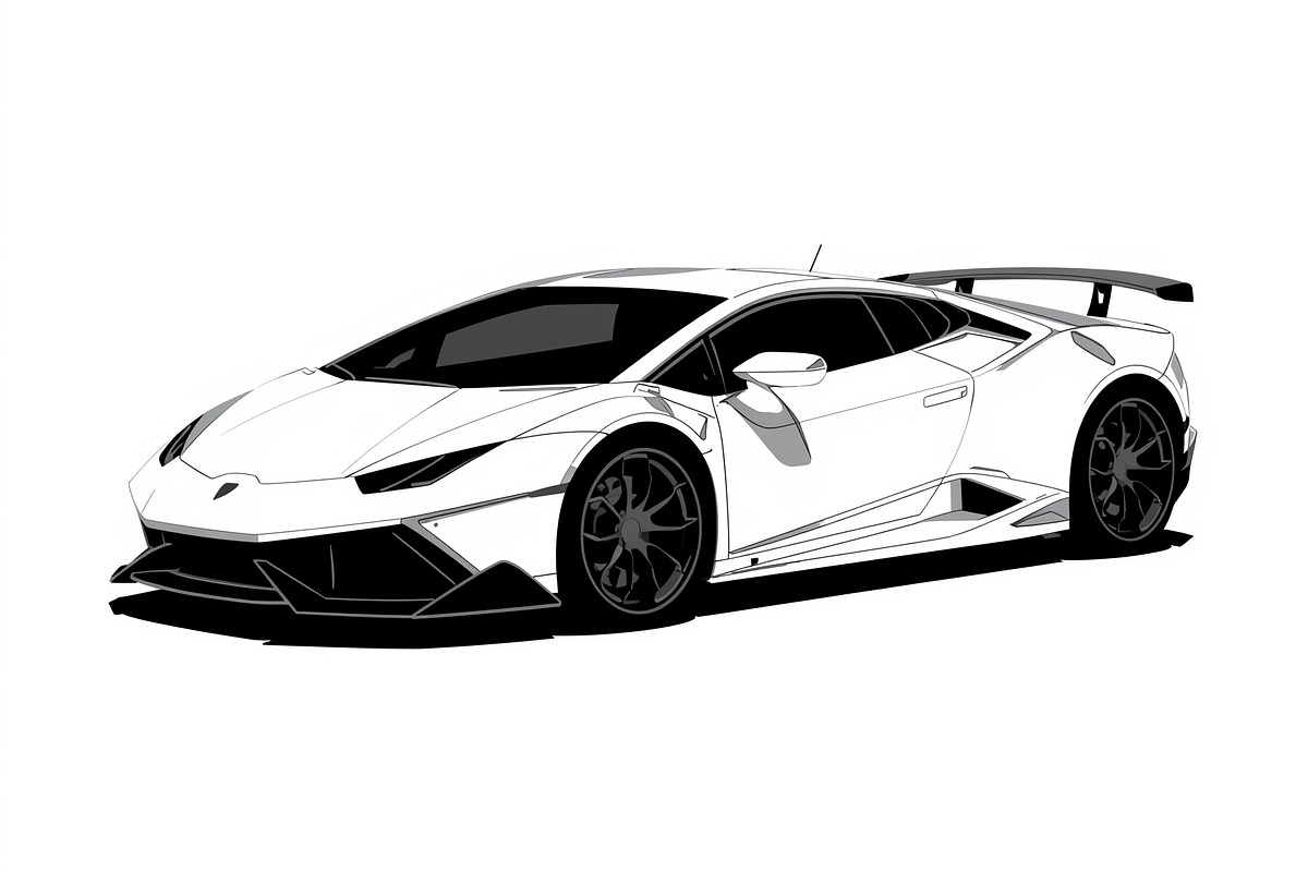 Modern Sports Car Design, an Illustration by hafijul (Photo 7 of 9)