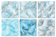 Sky Blue Gold Marble Digital Papers, a Texture Graphic by Dream Creation (Thumbnail 4 of 6)