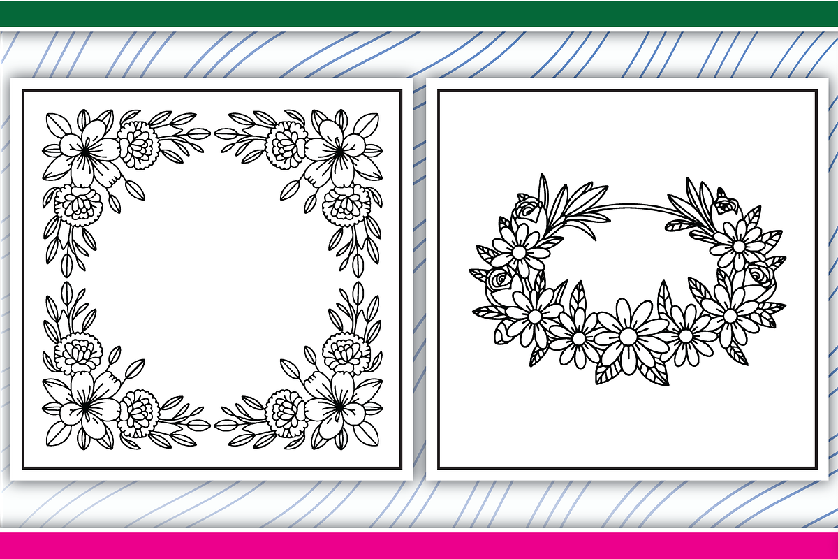 Beautiful and Flowers Coloring page, an Illustration by LightExpress (Photo 2 of 5)