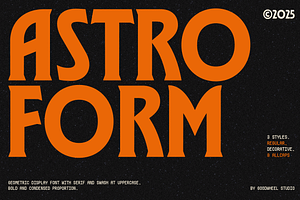 GW Astroform, a Serif Font by Goodwheel Studio