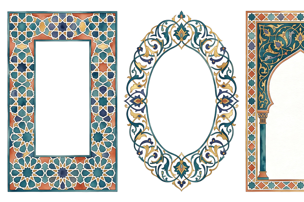 Watercolor Borders Clipart Set, an Object Graphic by RAHMAT (Photo 4 of 15)