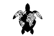 World Map Sea Turtle Bundle, an Illustration by Gaye Art (Thumbnail 8 of 31)