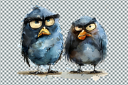 Funny Grumpy Birds Cliparts, an Animal Illustration by Mash Mash Stickers (Thumbnail 8 of 9)