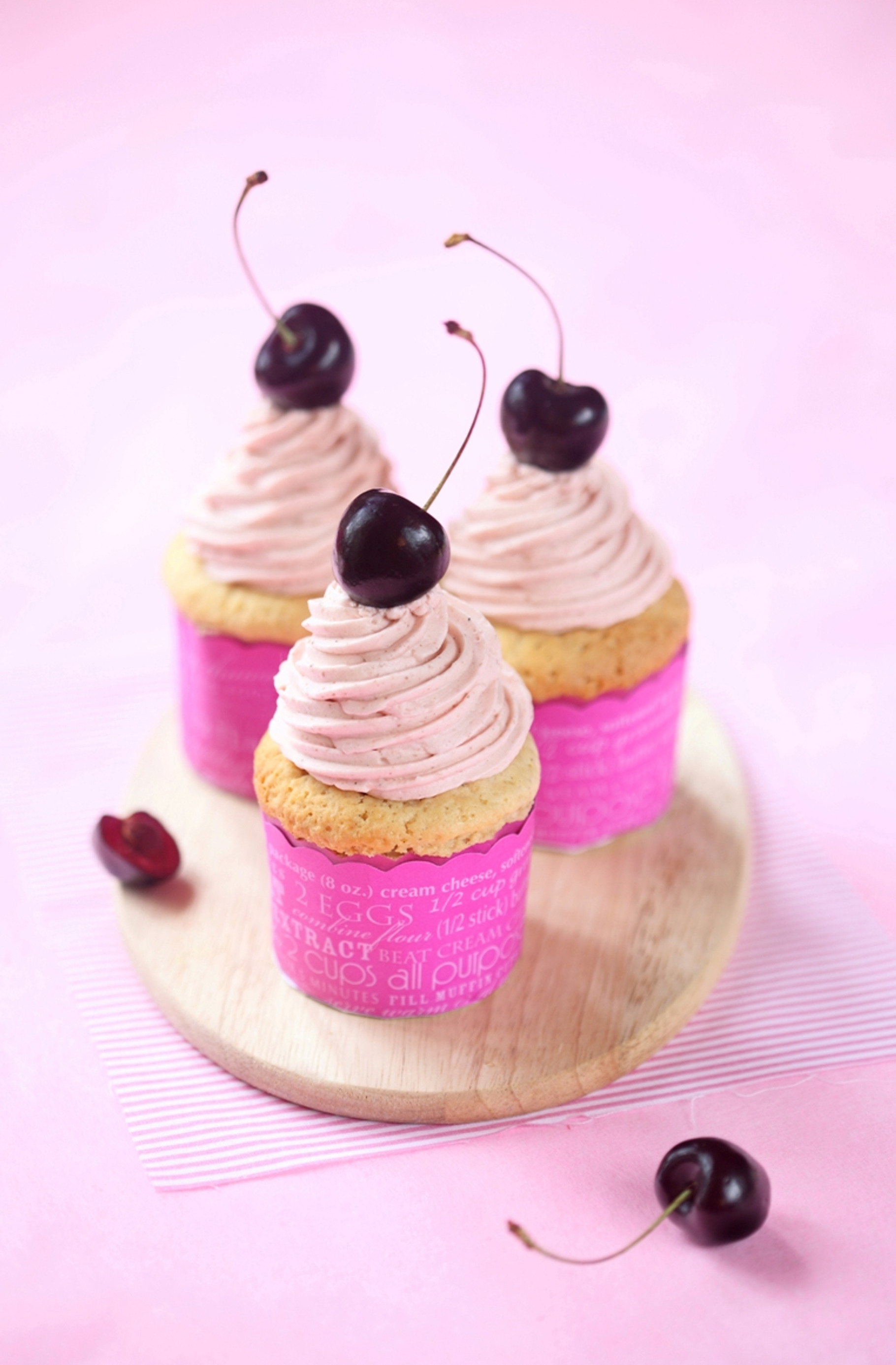 Three Cherry Cupcakes, a Food & Drink Photo by Miuda21