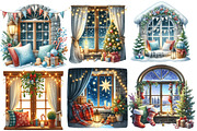 Christmas cozy window clipart, an Illustration by Designworld (Thumbnail 4 of 6)