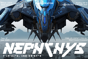 Averno - Cyber Mecha Typeface