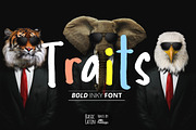Traits Inky Font, a Font by YandiDesigns (Thumbnail 1 of 3)