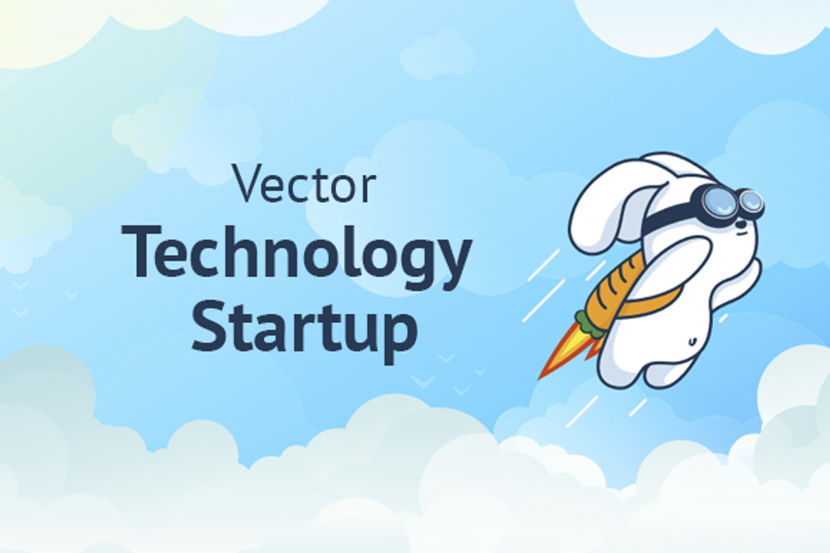 Technology Startup in Flat Vector, a Technology Illustration by Oleg Ribar