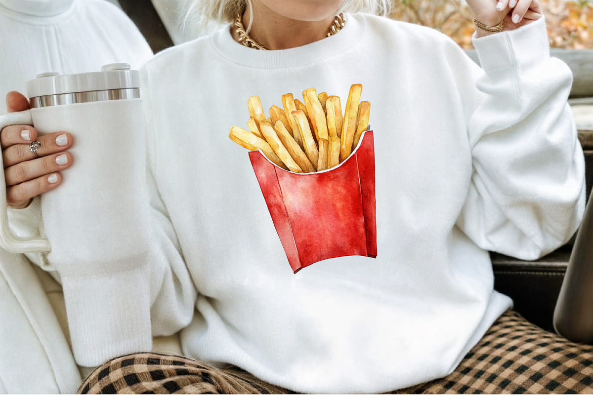 Junk Food Watercolor Clipart, an Illustration by Sublimation Artist (Photo 4 of 6)