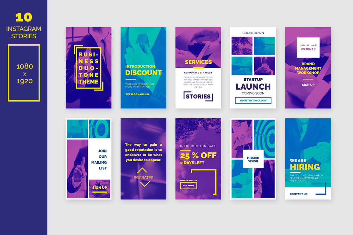 Duotone Business Social Media Pack, a Social Media Template by Mikko Lemola (Photo 5 of 6)