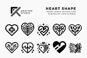 Heart Shape Icon, a Solid Icon by Akatype Studio (Thumbnail 1 of 3)