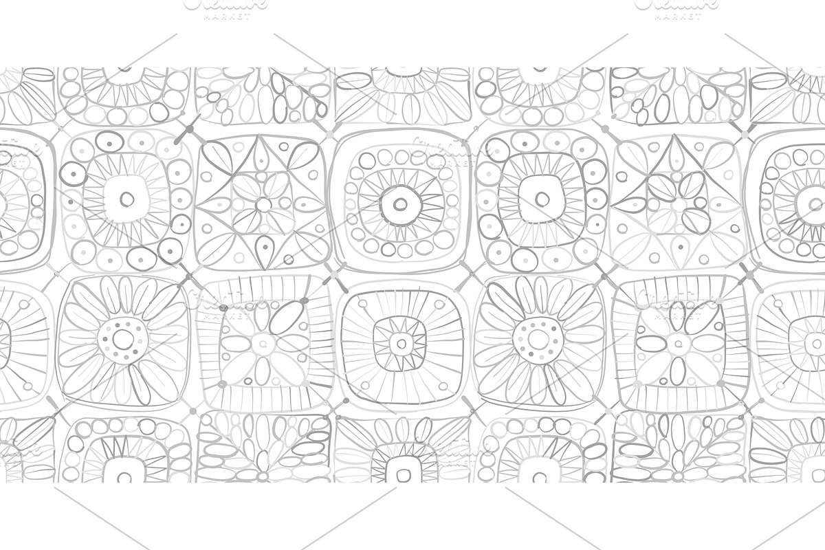 Granny square crochet. Seamless, a Decorative Illustration by Kudryashka